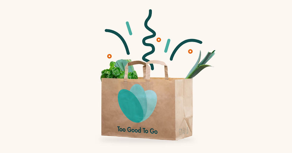 Too Good To Go paper bag full of vegetables