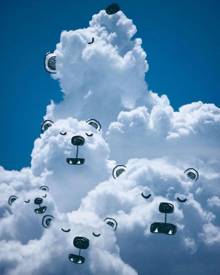 Cloud photoshopped in to a playful character - 6