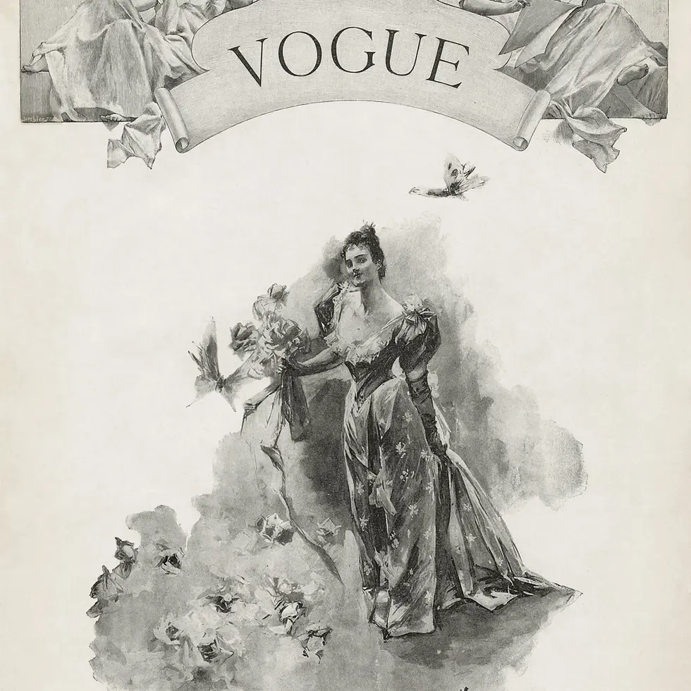 The cover of the first issue of Vogue in 1892