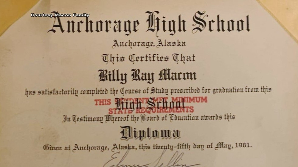 Anchorage High School diploma.