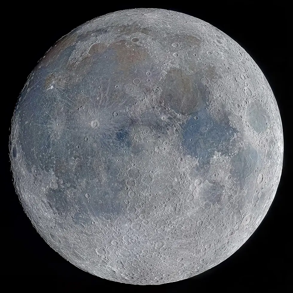 remarkably detailed photograph of the surface of the Moon