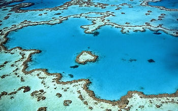 Aerial view of the Great Barrier Reef