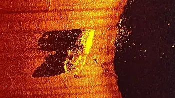 A sonar image of Quest, the sunken vessel
