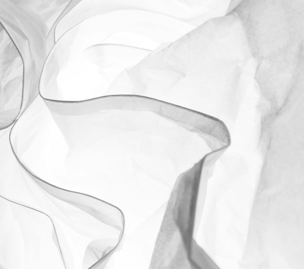 White silk blowing in the breeze