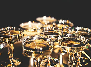 Tray of Champagne glasses