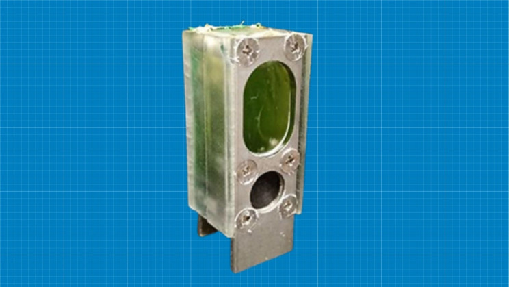 Small container holding blue-green algae