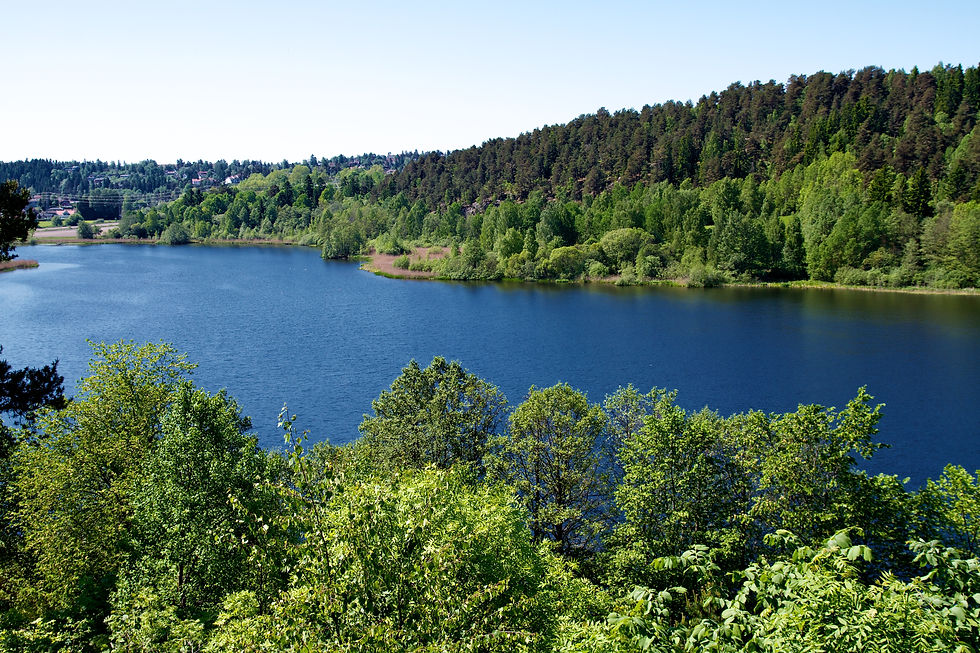 A lake in Østmarka, Norway
