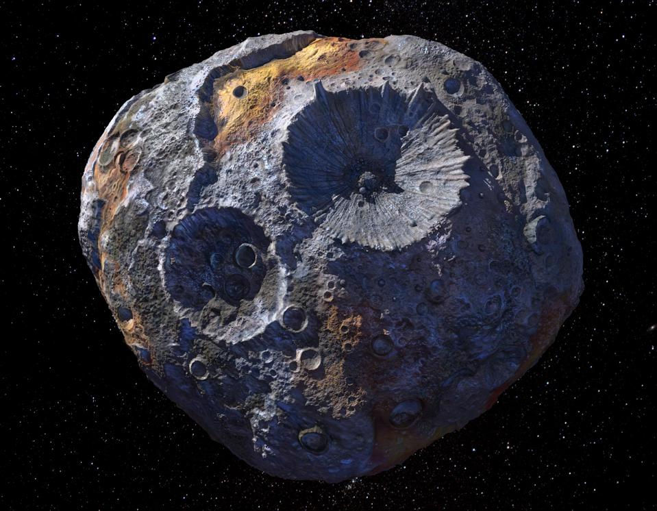 Artist's impression of 16 Psyche asteroid