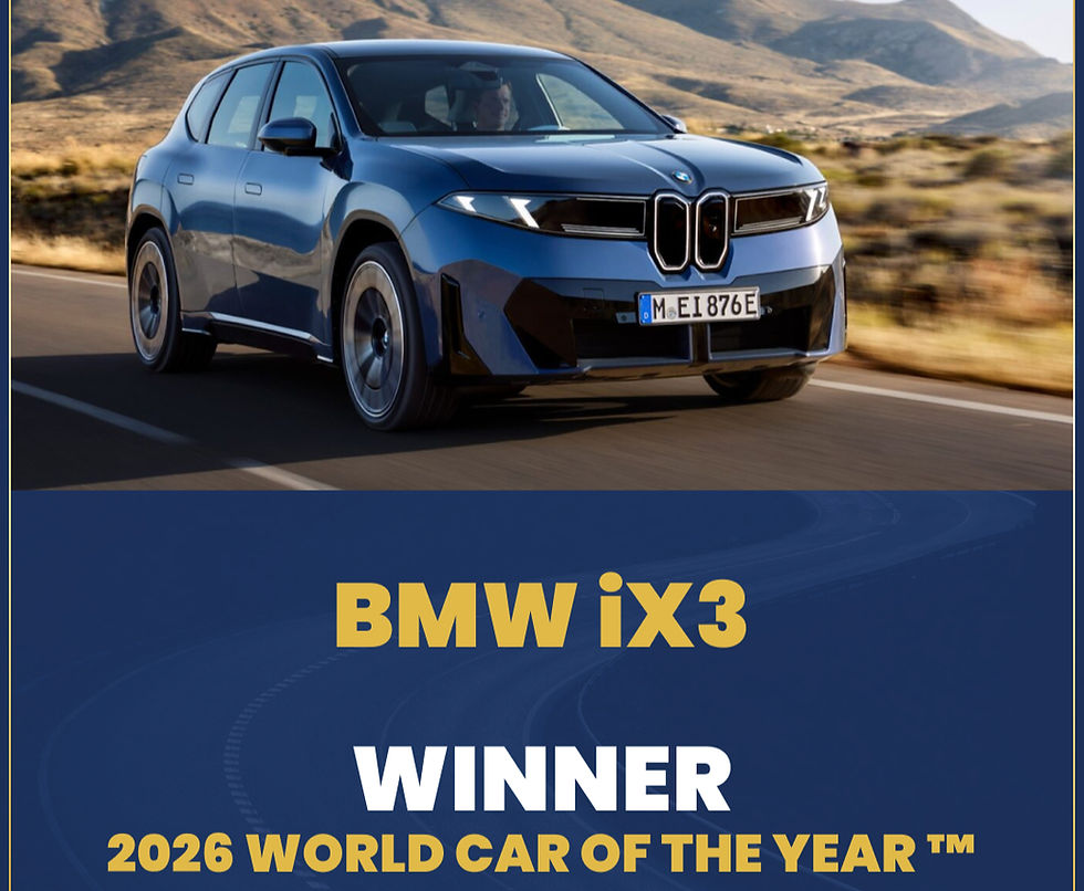 BMW iX3 in dark blue