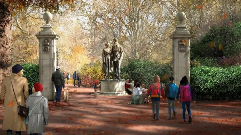 Proposed statue of Queen Elizabeth and Prince Philip