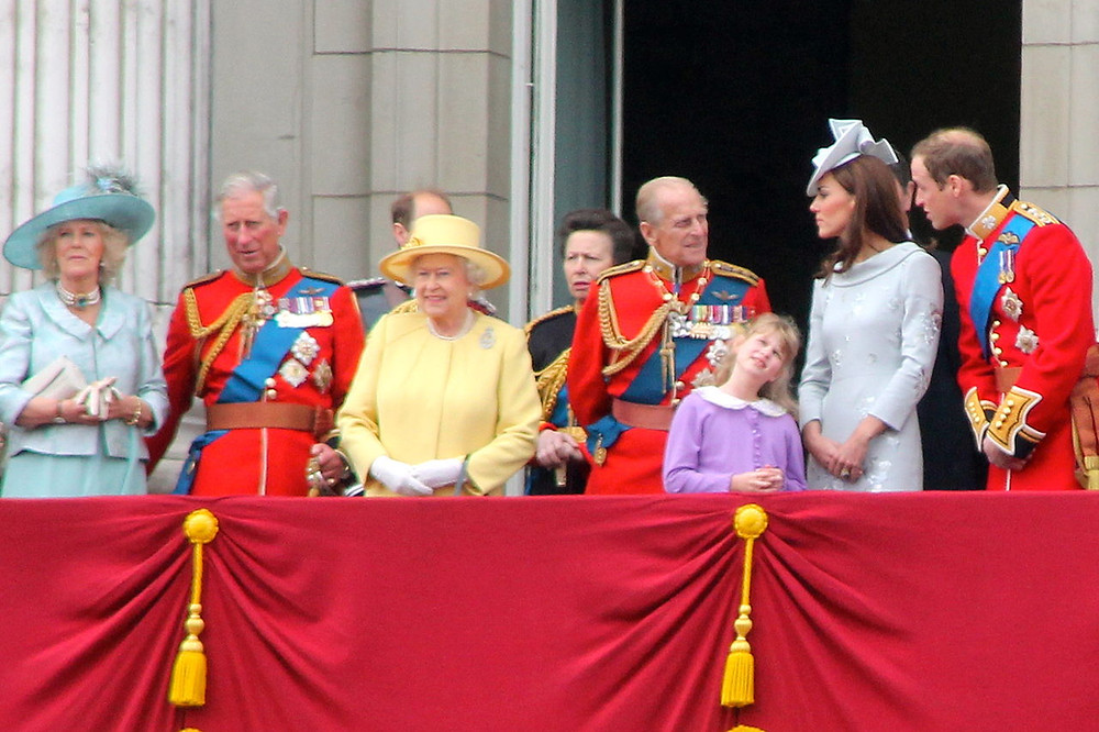 British Royal Family on Buckingham Palace balcony