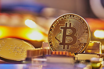 Gold coloured Bitcoin