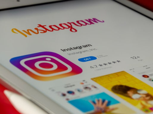 Instagram logo displayed on a smartphone