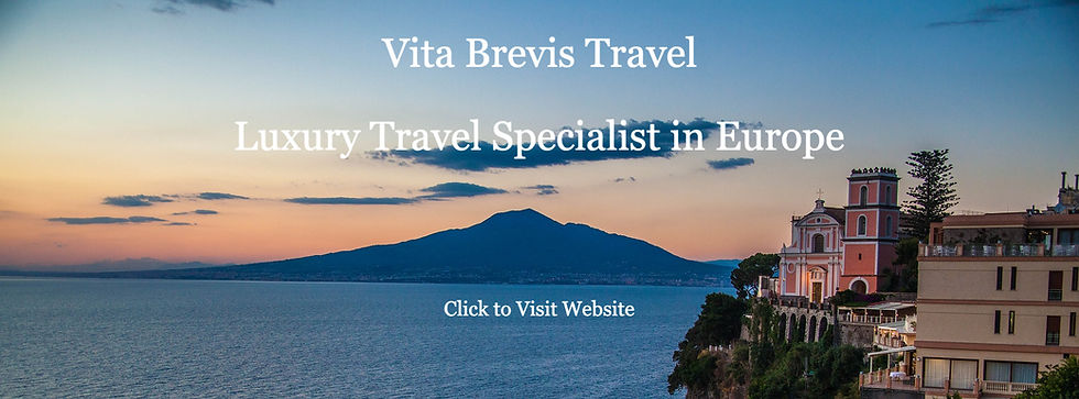 Advertising banner for Vita Brevis Travel