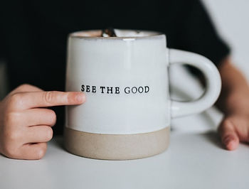 Mug inscribed with: Good News Today