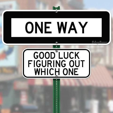 One Way sign