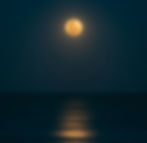 Light of the moon reflecting on the ocean