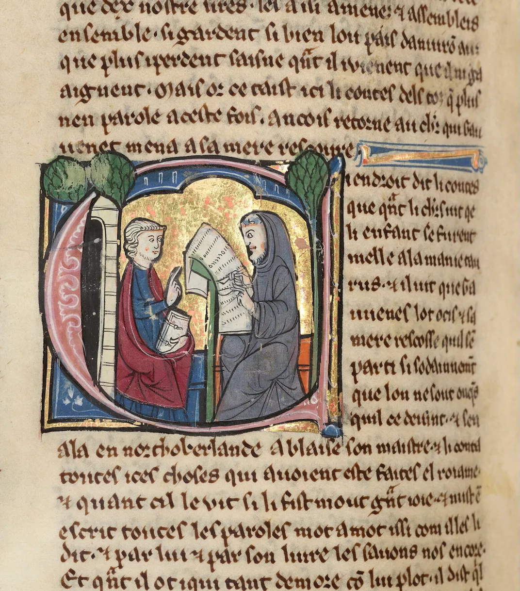 illustration of a monk and a priest