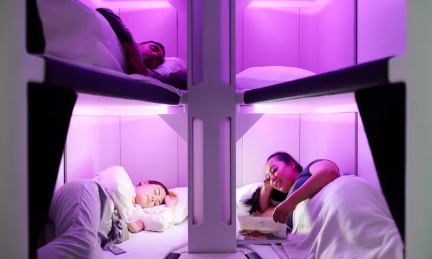 Air New Zealand's new economy sleeper pods.