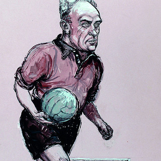 Painting of Billy Wright