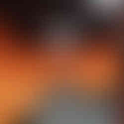 Huge orange sofa in Oodi Library