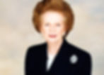 Margaret Thatcher wearing pearl earings