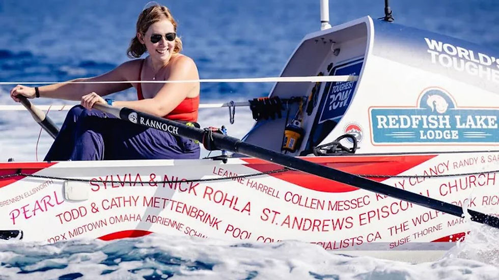 Taryn Smith competing in The World's Toughest Row