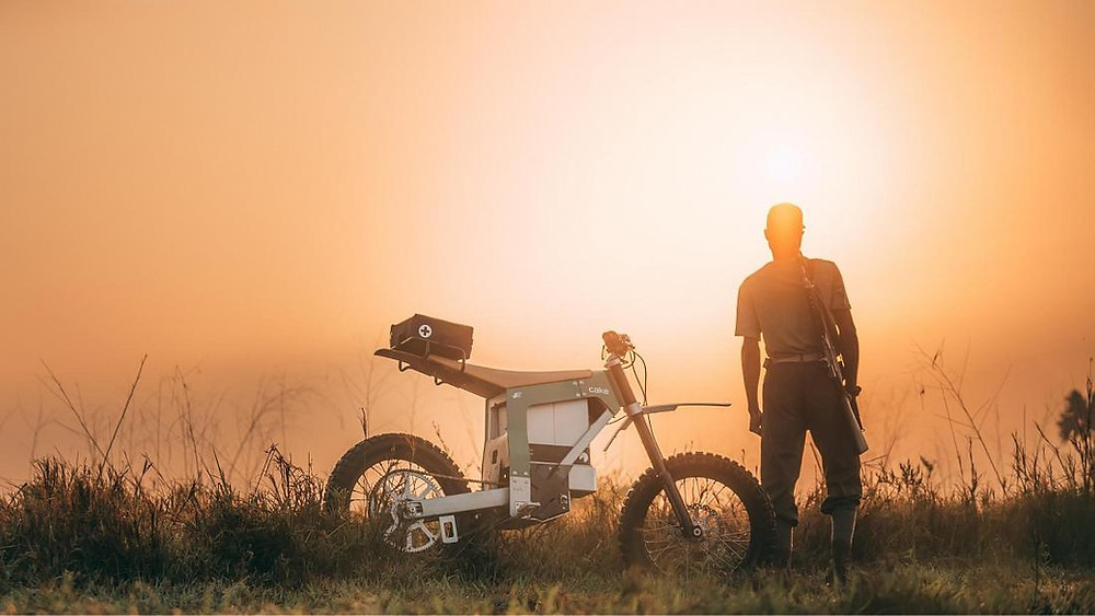 Electric motorbike for anti-poacher ranger