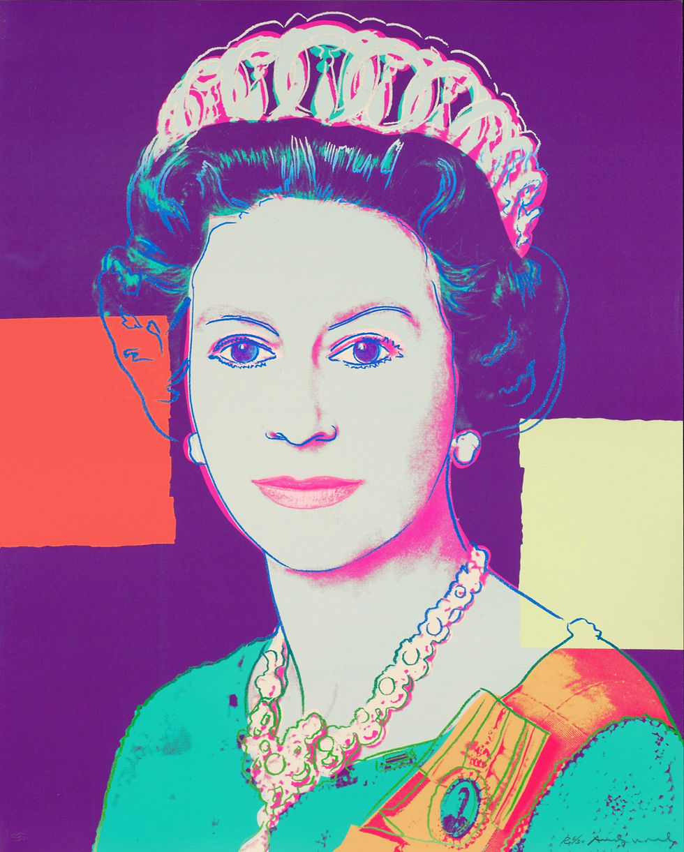 An Andy Warhol portrait of the late Queen Elizabeth II