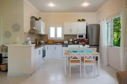 villa mimosa corfu modern kitchen
