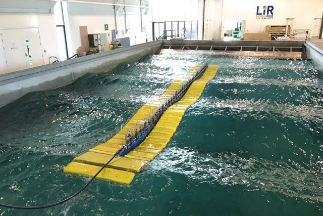 Experiment to harness wave energy