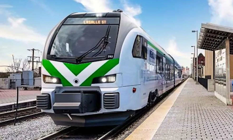Stadler FLIRT electric train for Metra in Chicago