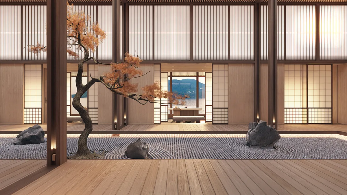 Amangati's Japanese spa garden