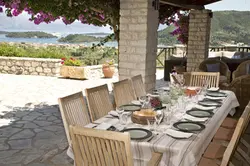 villa petrino lefkada alfresco dining