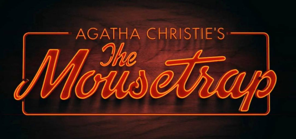 Theatre sign for Agatha Christie play The Mousetrap