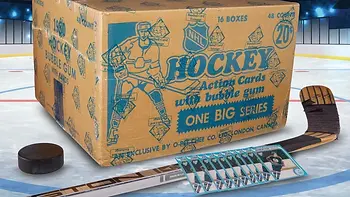 unopened case of ice hockey cards from 1979-1980