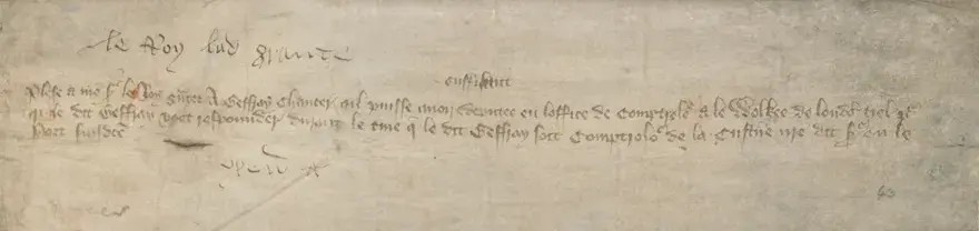 Chaucer's handwritten request to take a holiday