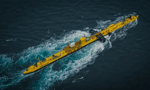 Orbital Marine's tidal-power floating platform near Orkney
