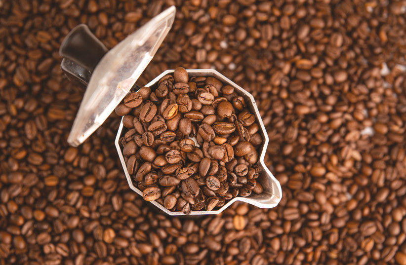 Fresh coffee beans.