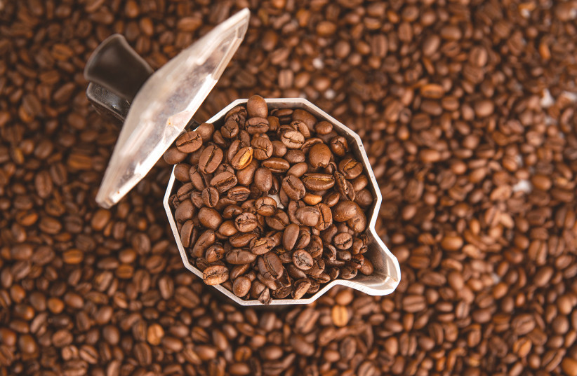 Fresh coffee beans.
