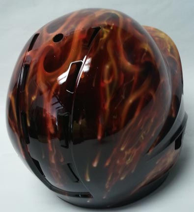 Real Flame Airbrush Helmet softball