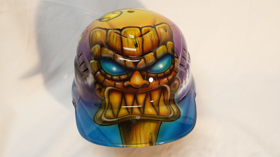Hawaiian Batting Helmet Airbrushing