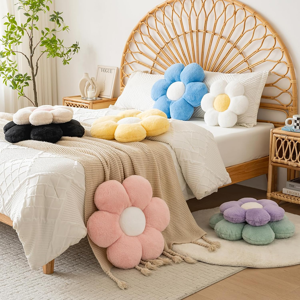 Thumbnail: Iashrk Flower Pillows, Decorative Pillows for Couch, Cute Daisy Pillow for Bed, 