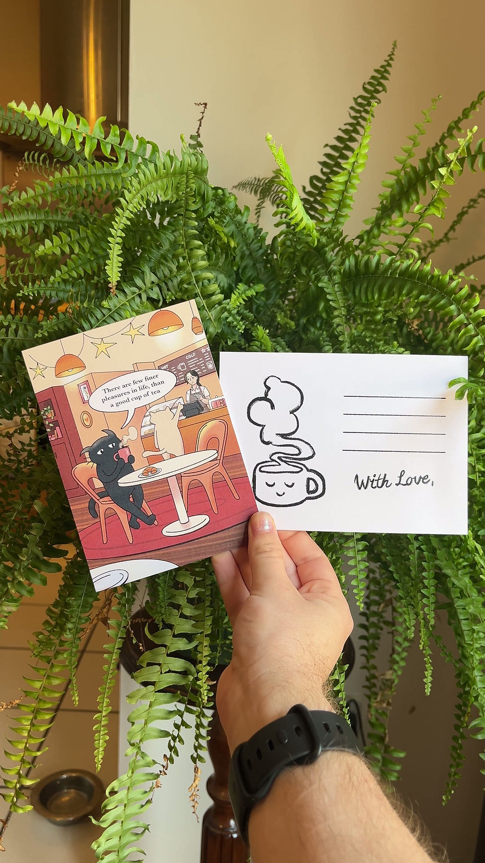 Thumbnail: A good cup of tea postcard