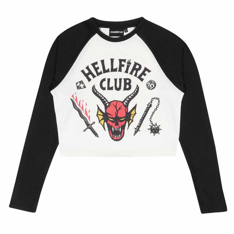 Stranger Things Unisex T-Shirt: Hellfire Crest Crop top
