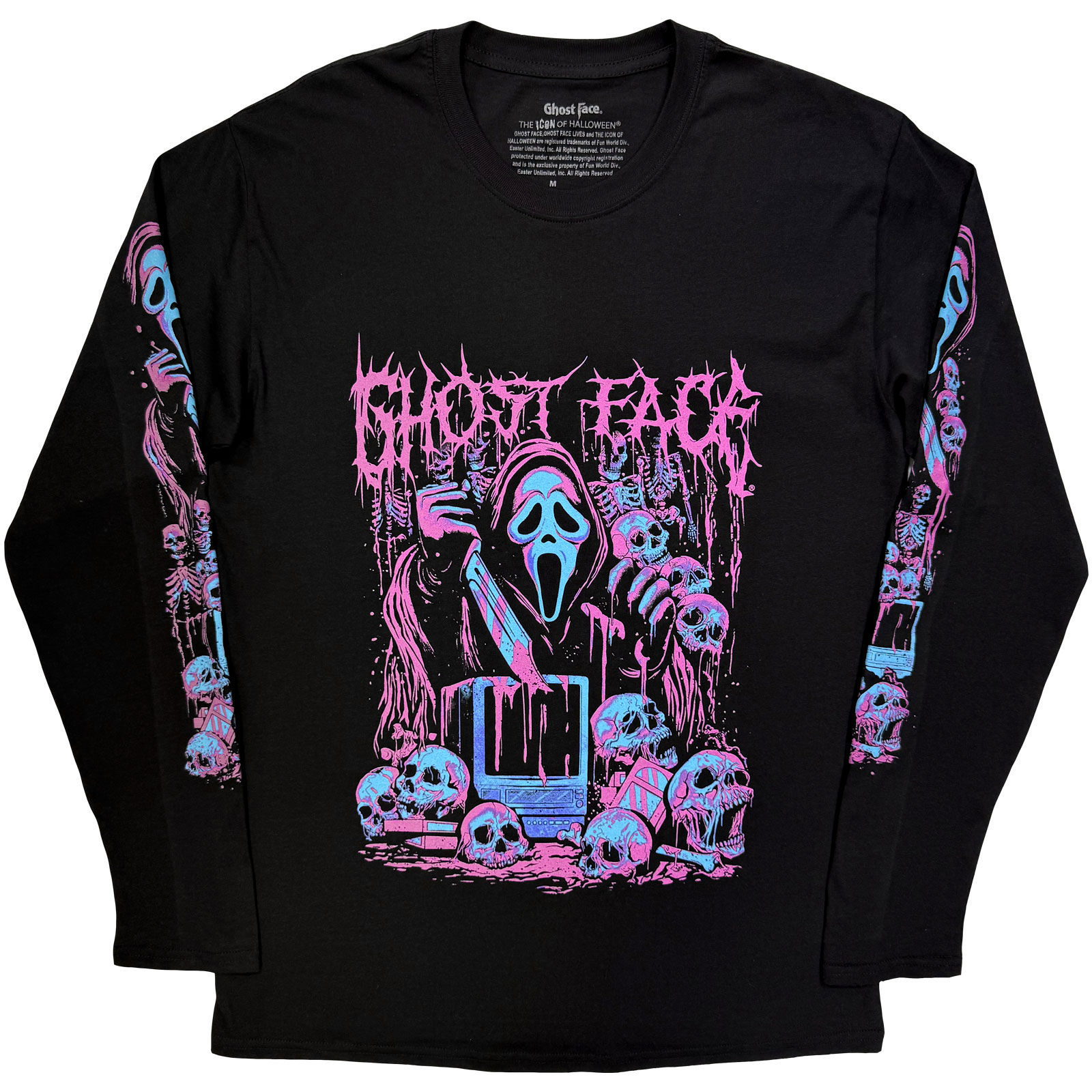 Ghostface Unisex Long Sleeve T-Shirt - Metal - Unisex T-Shirt