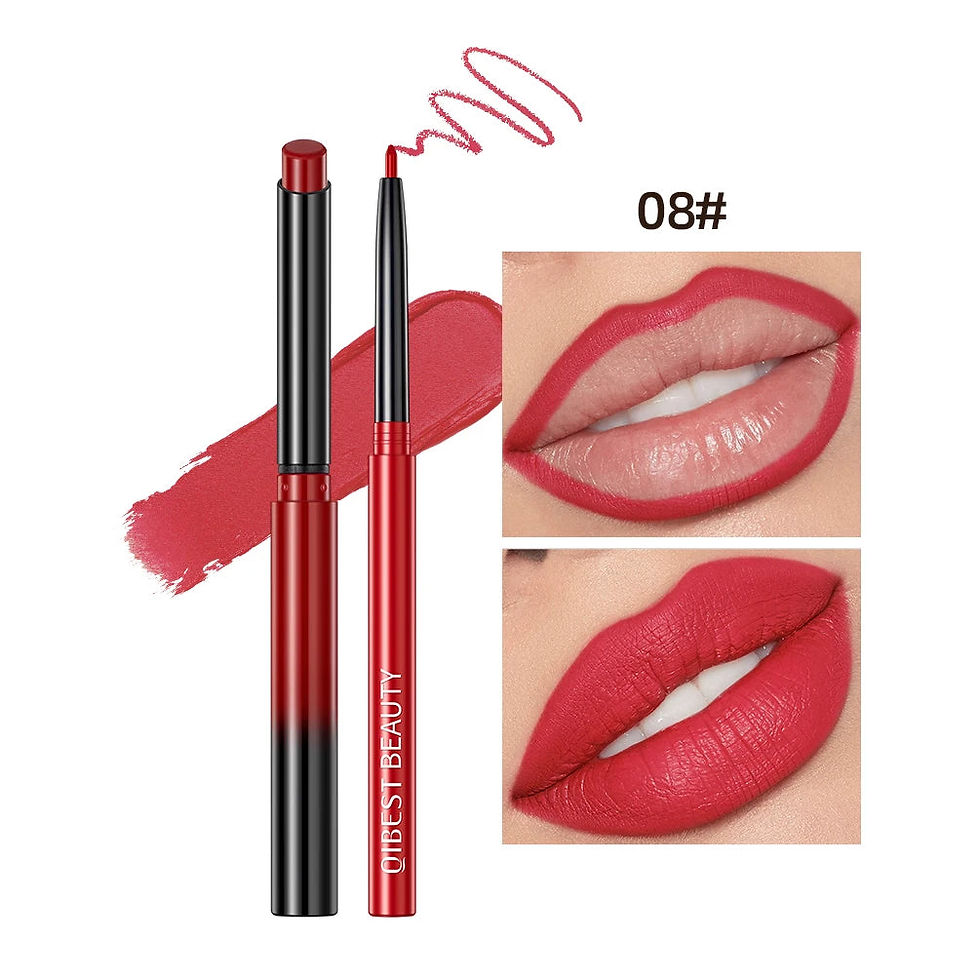Thumbnail: QIBEST Lipstick Pencil Waterproof Sexy Red Nude Purple Matte Tint Lipstick