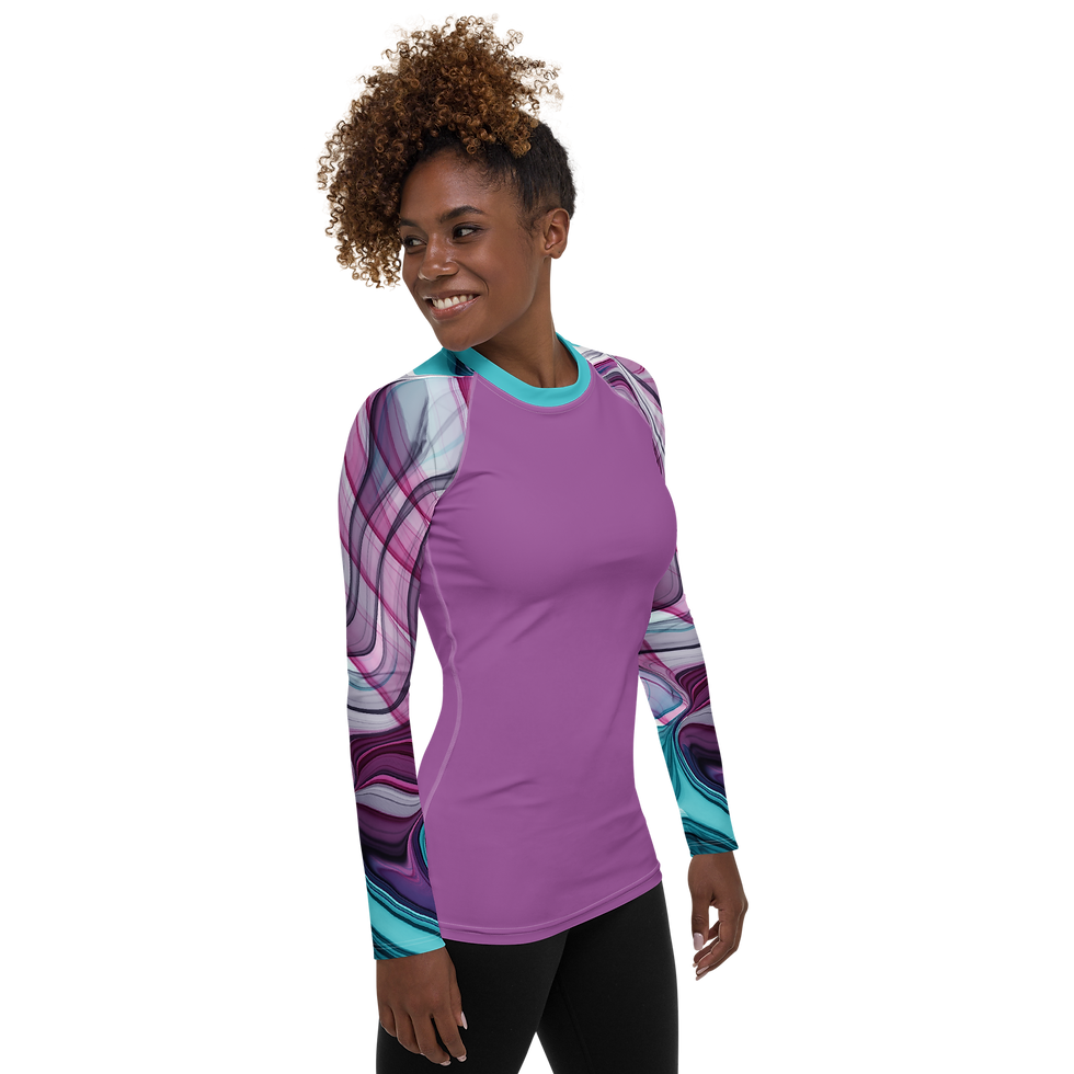 Thumbnail: Find Your Coast® Water Colors Rash Guard UPF 50+