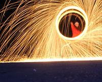 Steel wool, spinning, light painting, experimental photography