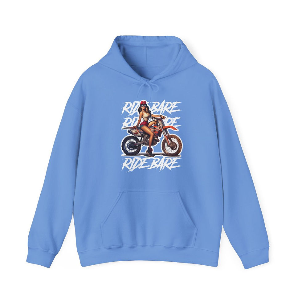Thumbnail: PIN UP GIRL RIDE BARE ADULT HOODIE